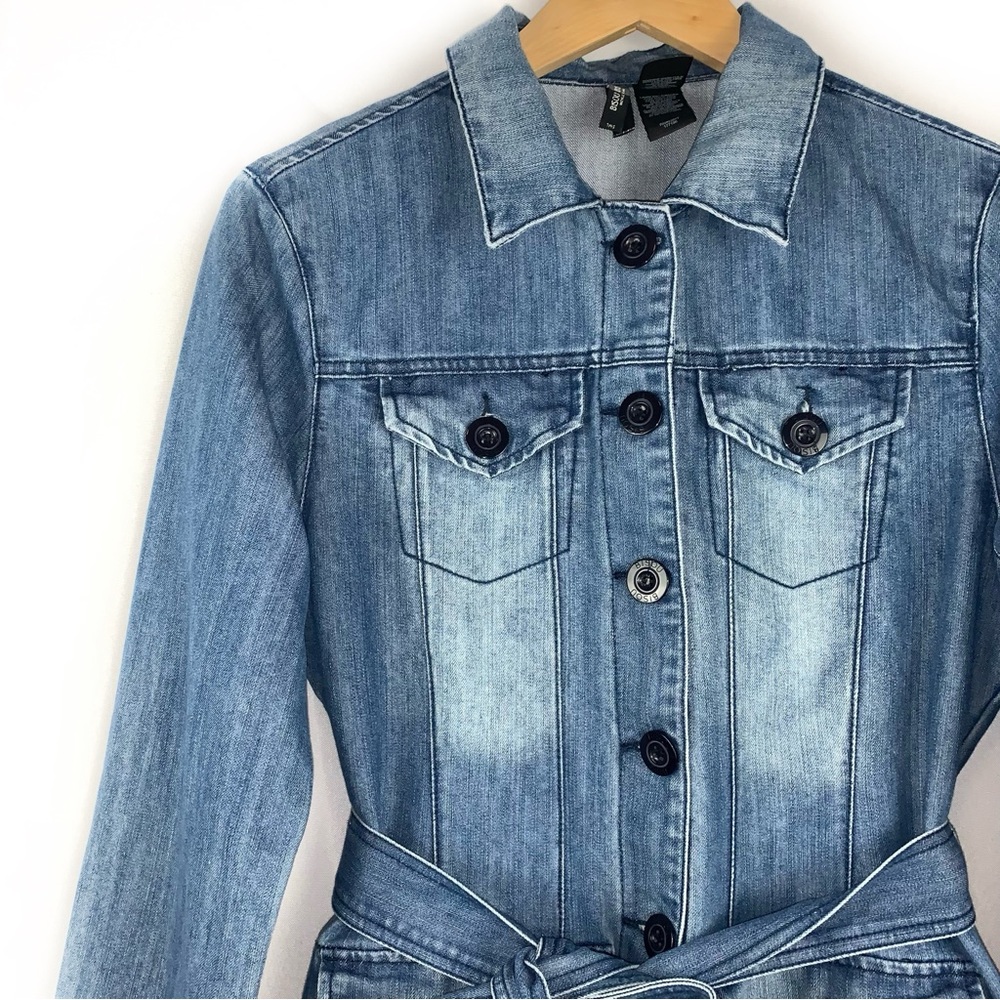 Bisou Bisou Button Front Denim Midi Dress - Picture 3 of 7